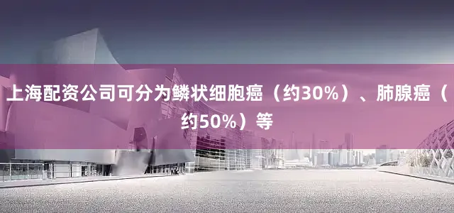 上海配资公司可分为鳞状细胞癌(约30%)、肺腺癌(约50%)等